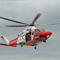 Buy canvas prints of A Coastguard AgustaWestland AW189 Helicopter by Navin Mistry