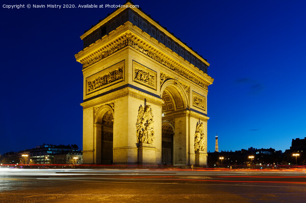 Arc de Triomphe, Paris, France Picture Board by Navin Mistry