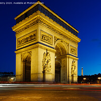 Buy canvas prints of Arc de Triomphe, Paris, France by Navin Mistry