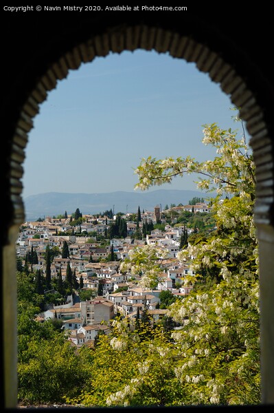 Granada from the Alhambra Palace, Spain Picture Board by Navin Mistry