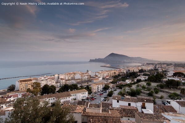 View of Altea, Spain at dusk Picture Board by Navin Mistry