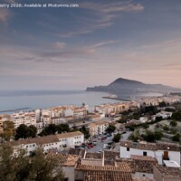 Buy canvas prints of View of Altea, Spain at dusk by Navin Mistry