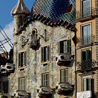 Buy canvas prints of Casa Milà, (La Pedrera), Barcelona, Spain  by Navin Mistry
