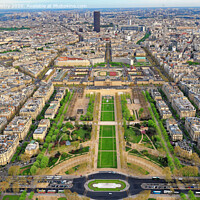 Buy canvas prints of Paris Skyline taken from the Eiffel Tower by Navin Mistry