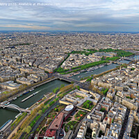 Buy canvas prints of Paris Skyline (taken from the Eiffel Tower) by Navin Mistry