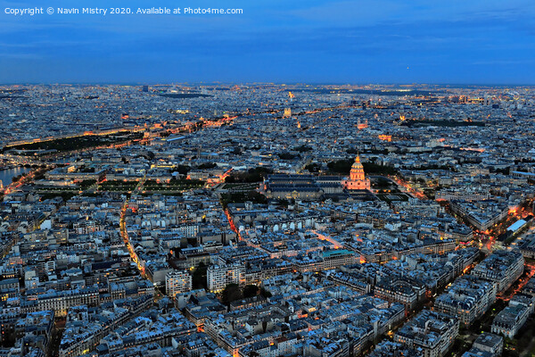 Paris Skyline Picture Board by Navin Mistry