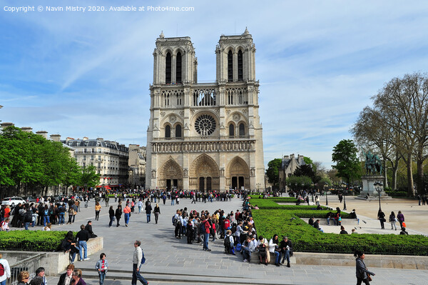 Notre Dame de Paris, France Picture Board by Navin Mistry