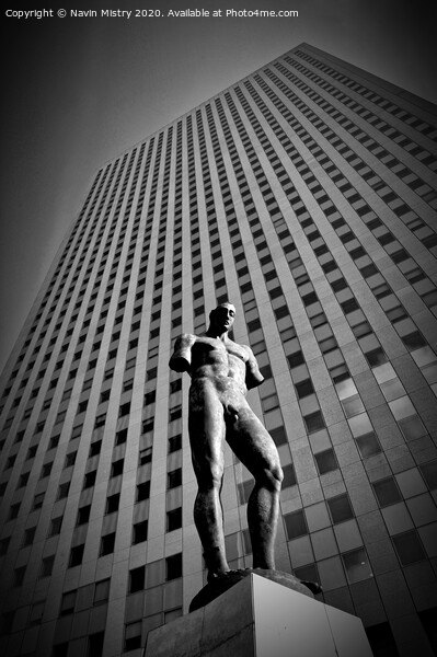 Colosse  - a bronze sculpture by Igor Mitoraj. La Defense, Paris, France Picture Board by Navin Mistry