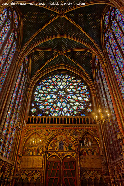 Detail of the interior of Sainte-Chapelle, Paris, France Picture Board by Navin Mistry