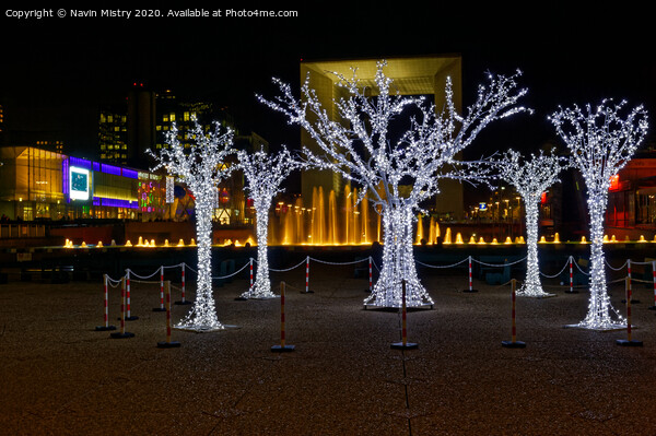 Christmas Illuminations, La Défense , Paris, France Picture Board by Navin Mistry