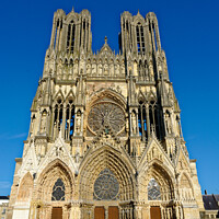 Buy canvas prints of Cathédrale Notre-Dame de Reims, France by Navin Mistry