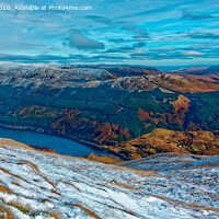 Buy canvas prints of Loch Lubnaig seen from ascent of Ben Ledi by Navin Mistry