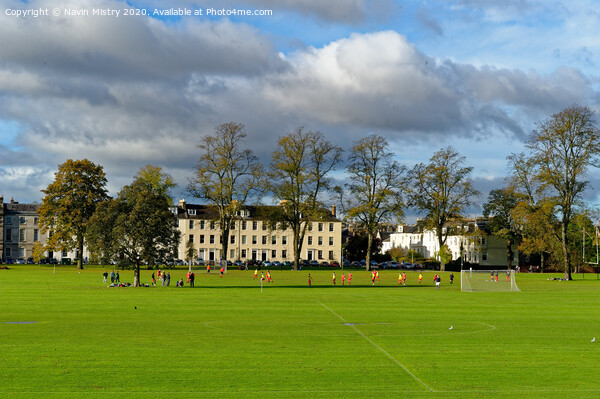 A football match on the North Inch, Perth, Scotland Picture Board by Navin Mistry