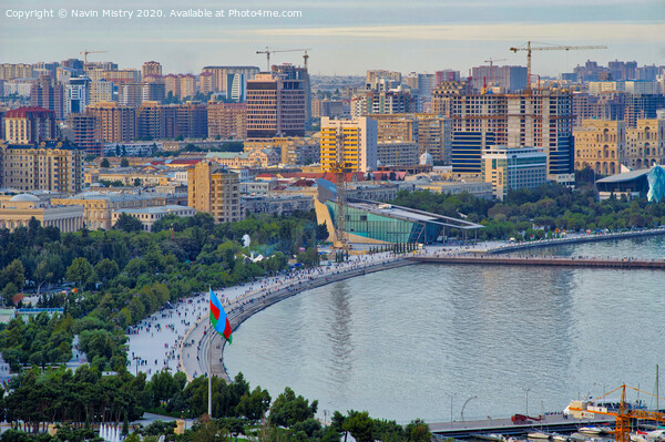 Baku, Azerbaijan, Boulevard,  Picture Board by Navin Mistry