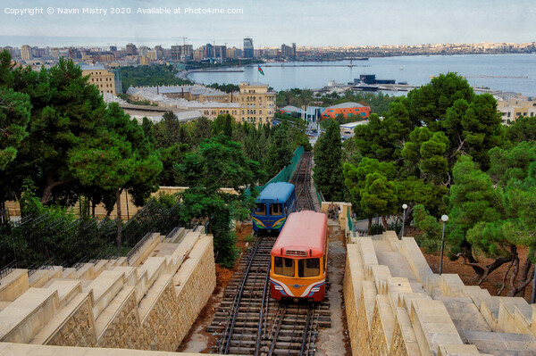 Baku Azerbaijan Baku Funicular Picture Board by Navin Mistry