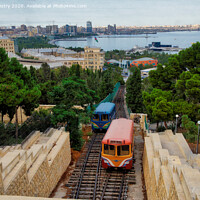 Buy canvas prints of Baku Azerbaijan Baku Funicular by Navin Mistry
