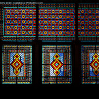 Buy canvas prints of Stained Glass Windows of the Sheki Khan's Palace, Azerbaijan by Navin Mistry