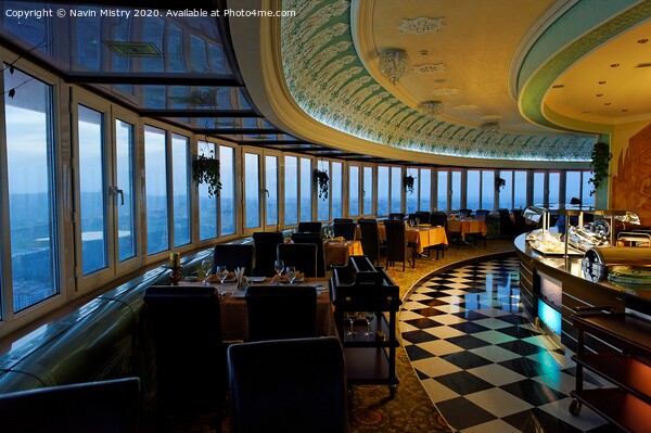 Baku TV Tower Revolving Restaurant, Azerbaijan Picture Board by Navin Mistry