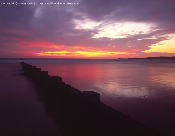 Sunrise Aberdeen Beach Picture Board by Navin Mistry