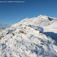Buy canvas prints of Summit of Ben Ledi, near Callander, Scotland, seen with winter snow by Navin Mistry