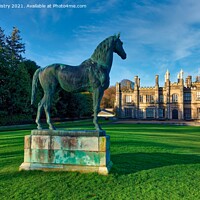 Buy canvas prints of Bronze Statue of King Tom, Dalmeny House, Firth of by Navin Mistry