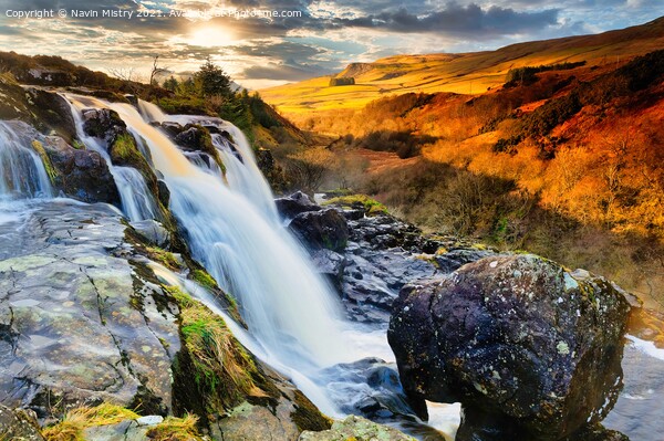 Loup of Fintry waterfall on the River Endrick Picture Board by Navin Mistry