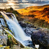 Buy canvas prints of Loup of Fintry waterfall on the River Endrick by Navin Mistry