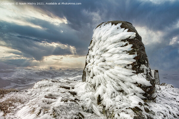 Ben Vrackie summit in winter Picture Board by Navin Mistry