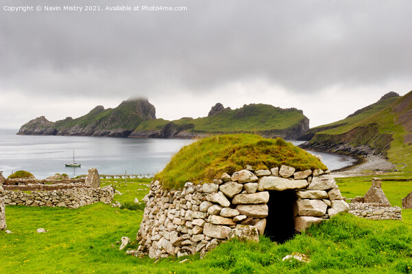 A view of Hirta Bay, St. Kilda, Outer Hebrides Picture Board by Navin Mistry