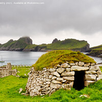 Buy canvas prints of A view of Hirta Bay, St. Kilda, Outer Hebrides by Navin Mistry