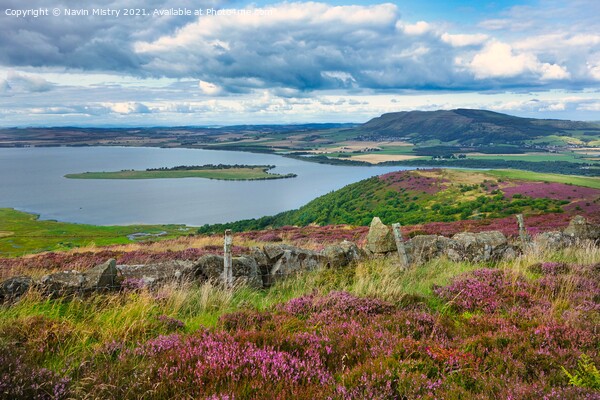 Loch Leven seen from Benarty Hill, near Ballingry, Fife, Scotland Picture Board by Navin Mistry