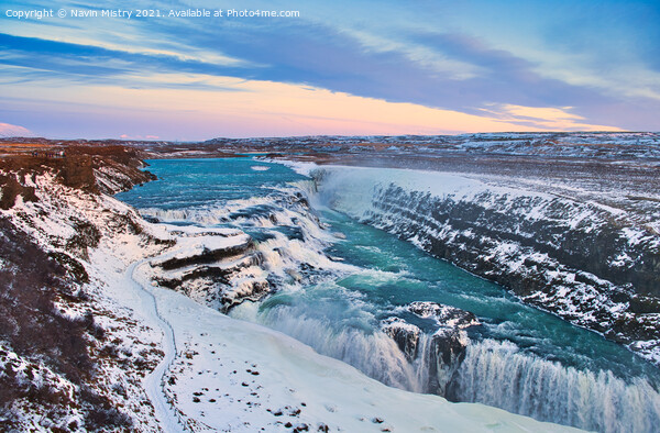 Gullfoss Falls, Iceland Picture Board by Navin Mistry