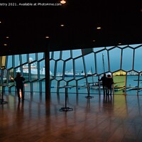 Buy canvas prints of A view from the interior of the Harpa Concert hall, Reykjavik, Iceland  by Navin Mistry