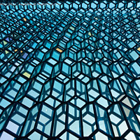 Buy canvas prints of Windows of the Harpa Concert hall, Reykjavik, Iceland  by Navin Mistry