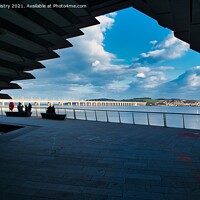 Buy canvas prints of A view of the River Tay from the Victoria and Albert Museum, Dundee  by Navin Mistry