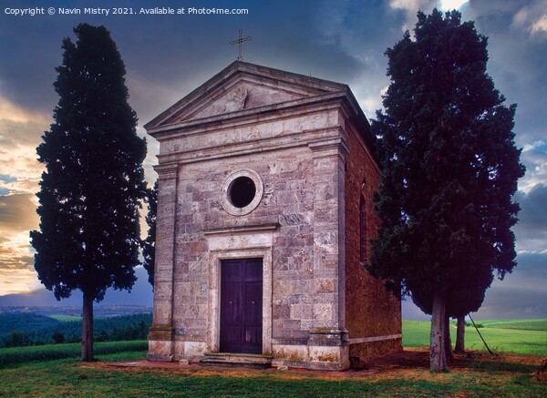 A Tuscan Chapel, Italy Picture Board by Navin Mistry