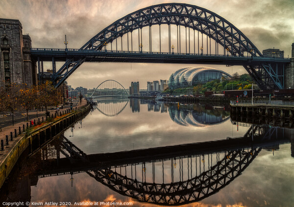 Newcastle upon Tyne 'Twin Tyne' Picture Board by KJArt 