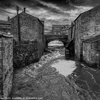 Buy canvas prints of Yorkshire, Hawes 'Its All  Just Water Under The Br by KJArt 
