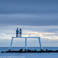 Buy canvas prints of Newbiggin by the sea 'The Couples Love' by KJArt 