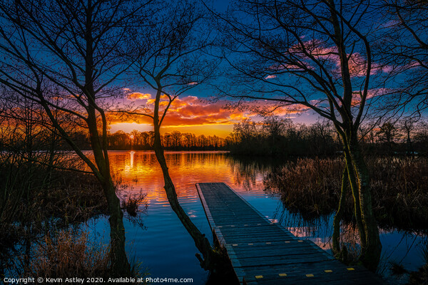 Bolam Lake 'Liquid Gold' Picture Board by KJArt 