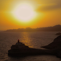 Buy canvas prints of Sunset over Bonifacio, Corsica Island, France by Marzia Camerano