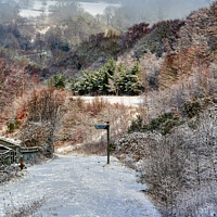 Buy canvas prints of Bargoed in the Snow by Gordon Maclaren