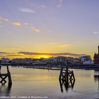 Buy canvas prints of Beautiful Sunset over Cardiff Bay by Gordon Maclaren