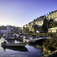 Buy canvas prints of Boats in Mevagissey Harbour, Cornwall by Gordon Maclaren