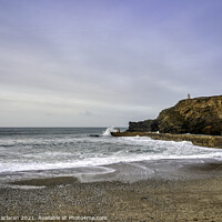 Buy canvas prints of Portreath Beach and the Harbour Wall by Gordon Maclaren