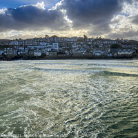 Buy canvas prints of Sunset behind St Ives Cornwall by Gordon Maclaren