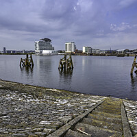 Buy canvas prints of Cardiff Bay and St David's Hotel & Spa by Gordon Maclaren