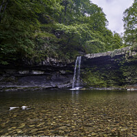 Buy canvas prints of Sgwd Gwladus Waterfall near Pontneddfechan by Gordon Maclaren