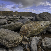 Buy canvas prints of Rocks on Monknash Beach by Gordon Maclaren