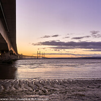 Buy canvas prints of Severn Bridge at Sunset by Gordon Maclaren
